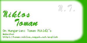 miklos toman business card